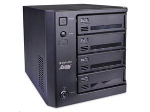 Verbatim 174129 Powerbay Quad Drive RAID 3.5" 4-Bay USB 2.0 eSATA Dual FireWire 800 External SATA HDD Enclosure (Black) Verbatim 174129 Powerbay Quad Drive RAID 3.5" 4-Bay USB 2.0 eSATA Dual FireWire 800 External SATA HDD Enclosure (Black)