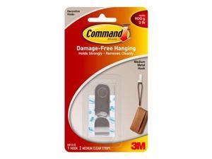 Command(TM) Modern Metal Medium Hook MR12-SS-ES, Medium Command(TM) Modern Metal Medium Hook MR12-SS-ES, Medium
