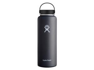 Hydro Flask 40 oz Vacuum Insulated Stainless Steel Water Bottle, Wide Mouth w/Flex Cap, Black Hydro Flask 40 oz Vacuum Insulated Stainless Steel Water Bottle, Wide Mouth w/Flex Cap, Black