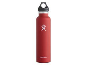 Hydro Flask 24 oz Vacuum Insulated Stainless Steel Water Bottle, Standard Mouth w/Loop Cap, Lava Hydro Flask 24 oz Vacuum Insulated Stainless Steel Water Bottle, Standard Mouth w/Loop Cap, Lava