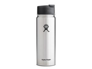 Hydro Flask 20 oz Vacuum Insulated Stainless Steel Water Bottle, Wide Mouth w/Hydro Flip Cap, Stainless Hydro Flask 20 oz Vacuum Insulated Stainless Steel Water Bottle, Wide Mouth w/Hydro Flip Cap, Stainless