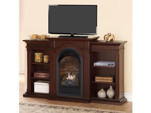 Duluth Forge Dual Fuel Vent Free Fireplace With Bookshelves - 15,000 BTU, T-Stat, Chocolate Finish Duluth Forge Dual Fuel Vent Free Fireplace With Bookshelves - 15,000 BTU, T-Stat, Chocolate Finish