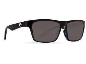 Costa Del Mar Hinano Shiny Black Sunglasses Grey Lens 580P Costa Del Mar Hinano Shiny Black Sunglasses Grey Lens 580P