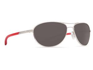 Costa Del Mar Kc Palladium With Crystal Red Round Sunglasses Gray Lens 580P Costa Del Mar Kc Palladium With Crystal Red Round Sunglasses Gray Lens 580P