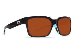 Costa Del Mar Playa Black/White/Aqua Square Sunglasses Copper Lens 580P Costa Del Mar Playa Black/White/Aqua Square Sunglasses Copper Lens 580P