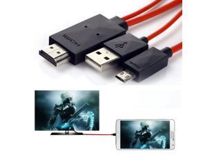 Phone to Tv Cable, Mopo 6.5 Feet Micro USB (MHL) to Male Hdmi Cable for Samsung Galaxy S3/S4/S5, Galaxy Note 2/3(red) Phone to Tv Cable, Mopo 6.5 Feet Micro USB (MHL) to Male Hdmi Cable for Samsung Galaxy S3/S4/S5, Galaxy Note 2/3(red)