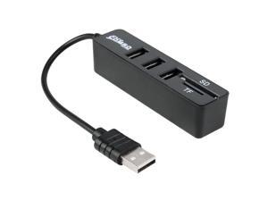 2 in 1 USB 2.0 480Mbps 3 Ports HUB COMBO + Micro SD / T-FLASH SD / SDHC / SDXC Card Reader for Windows XP / Vista / 8.1 / 7 / 8, MAC, etc (Black) 2 in 1 USB 2.0 480Mbps 3 Ports HUB COMBO + Micro SD / T-FLASH SD / SDHC / SDXC Card Reader for Windows XP / Vista / 8.1 / 7 / 8, MAC, etc (Black)