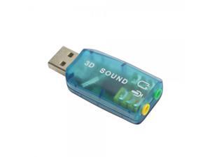 USB 2.0 to Mic Speaker 5.1 Audio Sound Card Adapter Blue USB 2.0 to Mic Speaker 5.1 Audio Sound Card Adapter Blue