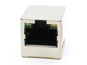 LED Indicator Light Stainless Steel Shielded RJ45 8P8C PCB Jack Network Socket LED Indicator Light Stainless Steel Shielded RJ45 8P8C PCB Jack Network Socket