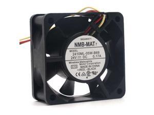 6CM NMB-MAT 2410ML-05W-B69 Converter Cooling Ball Fan DC 24V 0.17A 3 wires 60*60*25mm 6025 case cooler 6CM NMB-MAT 2410ML-05W-B69 Converter Cooling Ball Fan DC 24V 0.17A 3 wires 60*60*25mm 6025 case cooler