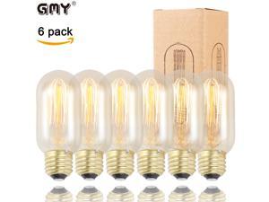 T45 Edison Radio Style 40W Dimmable Filament Light Bulb Vintage Reproduction E27 6 PACK T45 Edison Radio Style 40W Dimmable Filament Light Bulb Vintage Reproduction E27 6 PACK