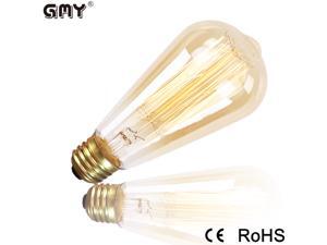 Edison Vintage ST64 110V-130V 60W E26 Light Glass Lamp Bulb Incandescent Edison Vintage ST64 110V-130V 60W E26 Light Glass Lamp Bulb Incandescent
