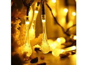 Solar Powered String Lights, 20ft 30 LED Water Drop Waterproof Christmas Patio Solar Powered String Lights, 20ft 30 LED Water Drop Waterproof Christmas Patio
