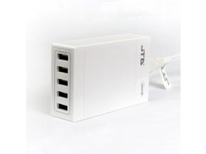 JTD 40W (5V8A) 5-Port High Speed Desktop USB Wall Charger Quick Charge with SMART POWERTM Technology for iPhone, iPad Air 2, Samsung Galaxy S6 / S6 Edge, Nexus, HTC M9, Nokia and More (White) JTD 40W (5V8A) 5-Port High Speed Desktop USB Wall Charger Quick Charge with SMART POWERTM Technology for iPhone, iPad Air 2, Samsung Galaxy S6 / S6 Edge, Nexus, HTC M9, Nokia and More (White)
