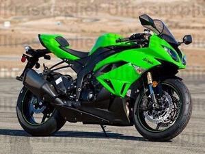 Green w/ Matte Black Fairing Injection for 2009-2012 Kawasaki Ninja ZX6R Green w/ Matte Black Fairing Injection for 2009-2012 Kawasaki Ninja ZX6R