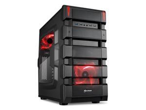 SHARKOON BD28 Red Steel / Plastic ATX Mid Tower Gaming PC Case, 2x120mm LED Cooling Fan Pre-Installed, 2xUSB3.0+2xUSB2.0, Max: 16.34" VGA Length, Max: 7.05" CPU Cooler Height SHARKOON BD28 Red Steel / Plastic ATX Mid Tower Gaming PC Case, 2x120mm LED Cooling Fan Pre-Installed, 2xUSB3.0+2xUSB2.0, Max: 16.34" VGA Length, Max: 7.05" CPU Cooler Height