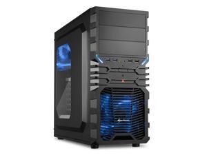 SHARKOON VG4-W Blue Steel / Plastic ATX Mid Tower Gaming PC Case, 2x120mm LED Cooling Fan Pre-Installed, 2xUSB3.0, Max: 15.16" VGA Length, Max: 6.3" CPU Cooler Height SHARKOON VG4-W Blue Steel / Plastic ATX Mid Tower Gaming PC Case, 2x120mm LED Cooling Fan Pre-Installed, 2xUSB3.0, Max: 15.16" VGA Length, Max: 6.3" CPU Cooler Height