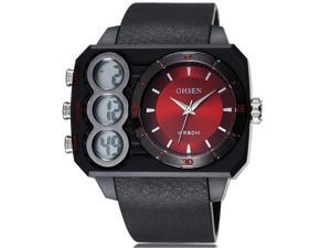 OHSEN Mens Sports Wrist Watches Date Stopwatch Anolog Display Alarm Watch OW1503 Red OHSEN Mens Sports Wrist Watches Date Stopwatch Anolog Display Alarm Watch OW1503 Red