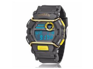 OHSEN Mens Sports Digital LCD Wrist Watches Fashion Casual Watch OW1602 Yellow OHSEN Mens Sports Digital LCD Wrist Watches Fashion Casual Watch OW1602 Yellow