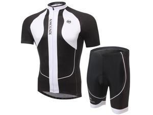 XINTOWN Mens Cycling Short Sleeve Jersys Shorts Clothing Suits Sports Set Clothes White Size S XINTOWN Mens Cycling Short Sleeve Jersys Shorts Clothing Suits Sports Set Clothes White Size S