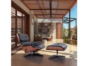 Modern Wood Eames Style Lounge Chair & Ottoman Set Armchair Modern Wood Eames Style Lounge Chair & Ottoman Set Armchair