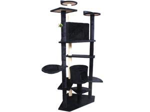 Navy 80" Cat Tree Condo Furniture Scratch Post Pet House Navy 80" Cat Tree Condo Furniture Scratch Post Pet House