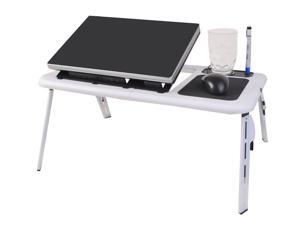 Foldable Laptop Table Tray Desk w/Cooling Fan Tablet Desk Stand for Bed/Sofa/Couch Foldable Laptop Table Tray Desk w/Cooling Fan Tablet Desk Stand for Bed/Sofa/Couch