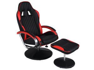 Executive Pu Leather Racing Style Bucket Seat Chair leisure Recliner w/ Ottoman Executive Pu Leather Racing Style Bucket Seat Chair leisure Recliner w/ Ottoman