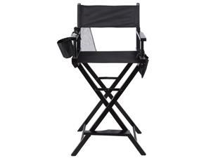 Professional Makeup Artist Directors Chair Wood Light Weight Foldable Black Professional Makeup Artist Directors Chair Wood Light Weight Foldable Black