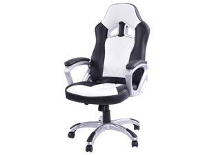 High Back Racing Style Bucket Seat Gaming Chair Swivel Office Desk Task White High Back Racing Style Bucket Seat Gaming Chair Swivel Office Desk Task White
