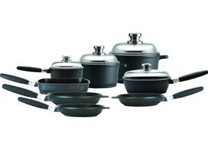 Eurocast Professional Cookware Deluxe Set 4 Glass Lids/Removable Handles. 1.2 Qt Sauce Pan (6.25"), 3.2Qt Stock Pot (8"), 7.4Qt Stock Pot (11"), 9.5" Saute Pan, 9.5" Grill Pan, 9.5", 8", 11" Fry Pan Eurocast Professional Cookware Deluxe Set 4 Glass Lids/Removable Handles. 1.2 Qt Sauce Pan (6.25"), 3.2Qt Stock Pot (8"), 7.4Qt Stock Pot (11"), 9.5" Saute Pan, 9.5" Grill Pan, 9.5", 8", 11" Fry Pan