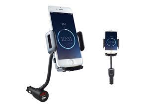 SOAIY 3 In 1 Car Mount Charger Holder Cradle with Dual USB Port 2.1 A Charger and LED Screen Display Voltage and Current for iPhone 6s 6 plus 5s Samsung S7 S6 S5 SOAIY 3 In 1 Car Mount Charger Holder Cradle with Dual USB Port 2.1 A Charger and LED Screen Display Voltage and Current for iPhone 6s 6 plus 5s Samsung S7 S6 S5