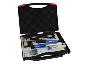 SOAIY 6-in-1 Electric Soldering Iron Kit with Cleaning Sponge,60W Adjustable Temperature Welding Soldering Iron with Tool Carry Case,5pcs Different Soldering Tips,Desoldering Pump,Solder Wire,W Stand SOAIY 6-in-1 Electric Soldering Iron Kit with Cleaning Sponge,60W Adjustable Temperature Welding Soldering Iron with Tool Carry Case,5pcs Different Soldering Tips,Desoldering Pump,Solder Wire,W Stand