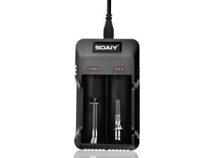Fast Universal Battery Charger for 3.7V 18650 Li-ion and 1.2V Ni-Mh Ni-Cd Rechargeable Batteries, A/AA/AAA 18500/18350 ect., 2 Slots Fast Universal Battery Charger for 3.7V 18650 Li-ion and 1.2V Ni-Mh Ni-Cd Rechargeable Batteries, A/AA/AAA 18500/18350 ect., 2 Slots