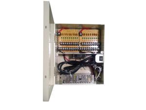 LTS DV-AT1212AD18P 115V AC In 12V DC 12 Amp Output 18 Ports PTC Protected Power Distribution Box LTS DV-AT1212AD18P 115V AC In 12V DC 12 Amp Output 18 Ports PTC Protected Power Distribution Box