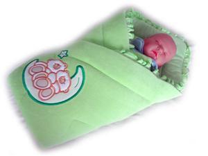 BlueberryShop Velour Embroidered Swaddle Blanket Wrap for Newborn Baby Stiffened / Hard Back (Removable Sponge Insert) BlueberryShop Velour Embroidered Swaddle Blanket Wrap for Newborn Baby Stiffened / Hard Back (Removable Sponge Insert)