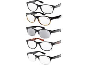 Eyekepper 5-pack Spring Hinges 80's Reading Glasses Includes Sun Readers +4.00 Eyekepper 5-pack Spring Hinges 80's Reading Glasses Includes Sun Readers +4.00