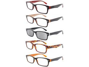 Eyekepper 5-pack Spring Hinges Plastic Reading Glasses Includes Sun Readers +2.25 Eyekepper 5-pack Spring Hinges Plastic Reading Glasses Includes Sun Readers +2.25