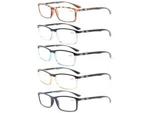 Eyekepper 5-Pack Reading Glasses Clear Vision Stylish Look Unique Hinges Included Computer Glasses +2.5 Eyekepper 5-Pack Reading Glasses Clear Vision Stylish Look Unique Hinges Included Computer Glasses +2.5