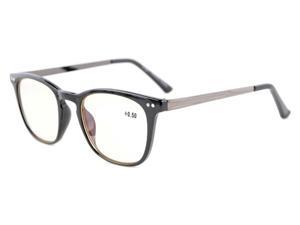 Eyekepper Readers Retro Square Plastic Frame Metal Arms Computer Reading Glasses Computer Glasses Eyeglasses Black +0.75 Eyekepper Readers Retro Square Plastic Frame Metal Arms Computer Reading Glasses Computer Glasses Eyeglasses Black +0.75