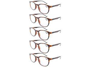 Eyekepper 5-Pack Spring Hinges Classic Reading Glasses Tortoise +1.75 Eyekepper 5-Pack Spring Hinges Classic Reading Glasses Tortoise +1.75