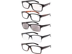 Eyekepper 5-pack Spring Hinges Vintage Reading Glasses Men Eyekepper 5-pack Spring Hinges Vintage Reading Glasses Men