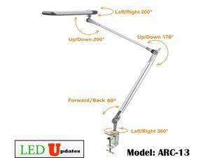 Professional Desk LED Clamp lamp with Flexible extenable Arm and UL Power Adapter Professional Desk LED Clamp lamp with Flexible extenable Arm and UL Power Adapter
