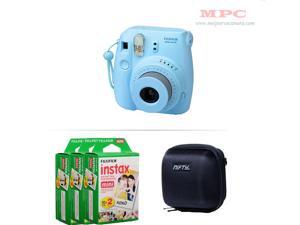 Fujifilm Instax Mini 8 Instant Film Camera (Blue) with 60 Fujifilm Instax Mini Instant Films and Nifty Mini Zippered Camera Black Case Fujifilm Instax Mini 8 Instant Film Camera (Blue) with 60 Fujifilm Instax Mini Instant Films and Nifty Mini Zippered Camera Black Case