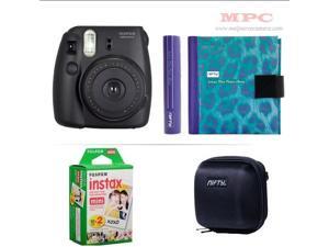 Fujifilm Instax Mini 8 Instant Blue Camera - Nifty Mini Zippered Camera Black Case - Nifty Instax Mini Photo Blue Purple Album - 20 Fujifilm Instax Mini Instant Films Fujifilm Instax Mini 8 Instant Blue Camera - Nifty Mini Zippered Camera Black Case - Nifty Instax Mini Photo Blue Purple Album - 20 Fujifilm Instax Mini Instant Films