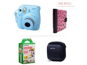 Fujifilm Instax Mini 8 Instant Blue Camera - Nifty Mini Zippered Camera Black Case - Nifty Instax Mini Photo Pink Album - 20 Fujifilm Instax Mini Instant Films Fujifilm Instax Mini 8 Instant Blue Camera - Nifty Mini Zippered Camera Black Case - Nifty Instax Mini Photo Pink Album - 20 Fujifilm Instax Mini Instant Films