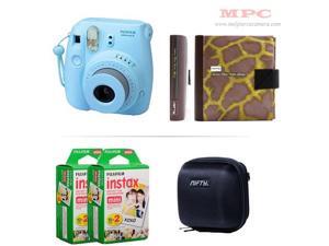 Fujifilm Instax Mini 8 Instant Blue Camera - Nifty Mini Zippered Camera Black Case - Nifty Instax Mini Photo Yellow Album - 40 Fujifilm Instax Mini Instant Films Fujifilm Instax Mini 8 Instant Blue Camera - Nifty Mini Zippered Camera Black Case - Nifty Instax Mini Photo Yellow Album - 40 Fujifilm Instax Mini Instant Films