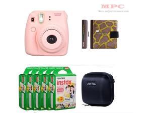 Fujifilm Instax Mini 8 Instant Pink Camera - Nifty Mini Zippered Camera Black Case - Nifty Instax Mini Photo Yellow Album - 100 Fujifilm Instax Mini Instant Films Fujifilm Instax Mini 8 Instant Pink Camera - Nifty Mini Zippered Camera Black Case - Nifty Instax Mini Photo Yellow Album - 100 Fujifilm Instax Mini Instant Films