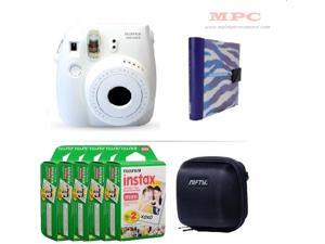 Fujifilm Instax Mini 8 Instant White Camera - Nifty Mini Zippered Camera Black Case - Nifty Instax Mini Photo Blue Zebra Album - 100 Fujifilm Instax Mini Instant Films Fujifilm Instax Mini 8 Instant White Camera - Nifty Mini Zippered Camera Black Case - Nifty Instax Mini Photo Blue Zebra Album - 100 Fujifilm Instax Mini Instant Films