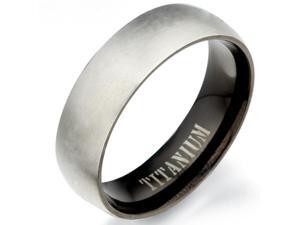 Gemini His or Her Two Tone Black Matt and Polish Titanium Wedding Ring width 5mm US Size 5.5 Valentine's Day Gift Gemini His or Her Two Tone Black Matt and Polish Titanium Wedding Ring width 5mm US Size 5.5 Valentine's Day Gift